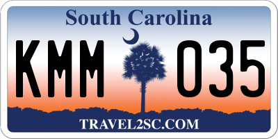 SC license plate KMM035