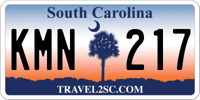 SC license plate KMN217