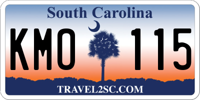SC license plate KMO115