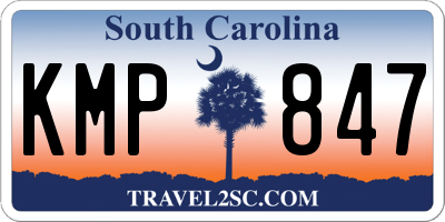 SC license plate KMP847