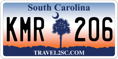 SC license plate KMR206