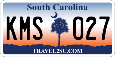 SC license plate KMS027
