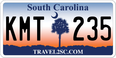 SC license plate KMT235