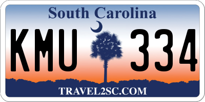 SC license plate KMU334