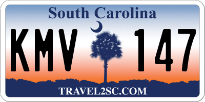 SC license plate KMV147