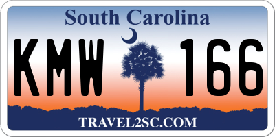 SC license plate KMW166