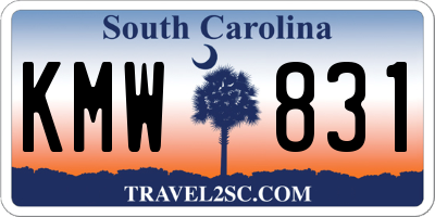 SC license plate KMW831