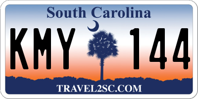 SC license plate KMY144