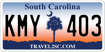 SC license plate KMY403