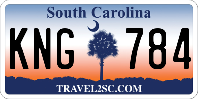 SC license plate KNG784