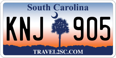 SC license plate KNJ905