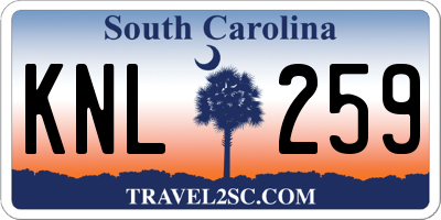 SC license plate KNL259