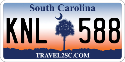 SC license plate KNL588