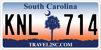 SC license plate KNL714
