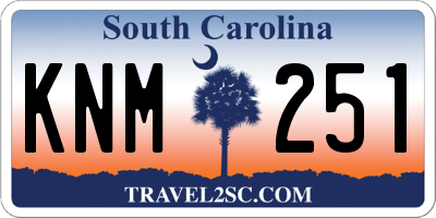 SC license plate KNM251