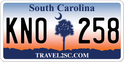 SC license plate KNO258