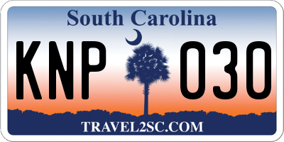 SC license plate KNP030