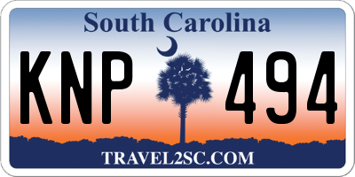SC license plate KNP494