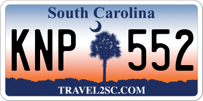 SC license plate KNP552