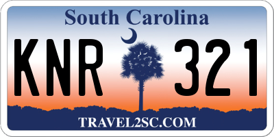 SC license plate KNR321