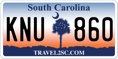 SC license plate KNU860