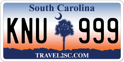 SC license plate KNU999