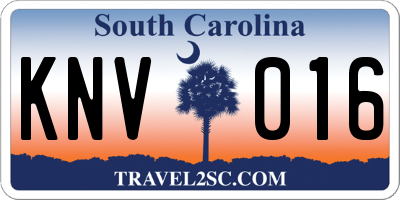 SC license plate KNV016
