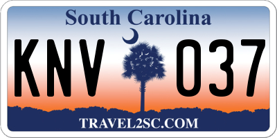 SC license plate KNV037
