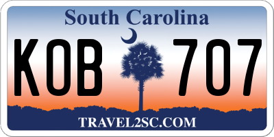SC license plate KOB707