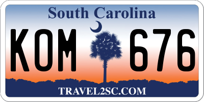 SC license plate KOM676