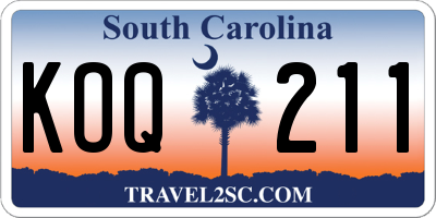 SC license plate KOQ211