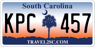 SC license plate KPC457