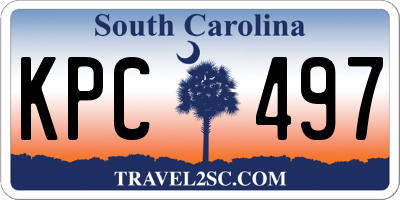 SC license plate KPC497