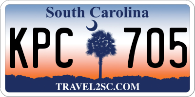 SC license plate KPC705