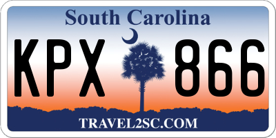 SC license plate KPX866