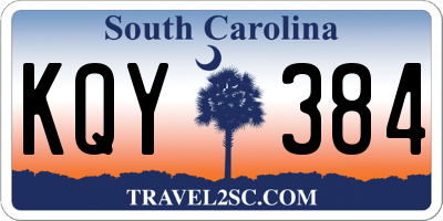 SC license plate KQY384