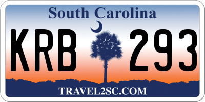 SC license plate KRB293