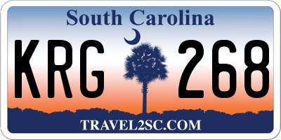 SC license plate KRG268