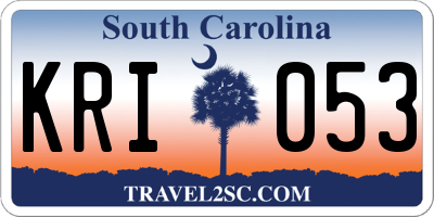 SC license plate KRI053