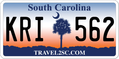 SC license plate KRI562
