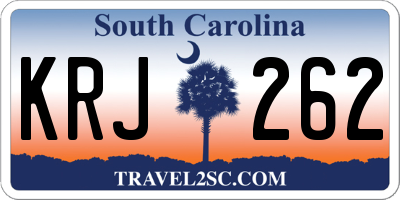 SC license plate KRJ262