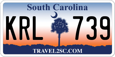 SC license plate KRL739
