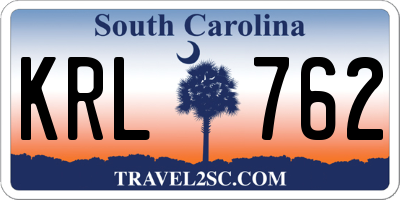 SC license plate KRL762