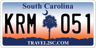 SC license plate KRM051