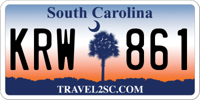 SC license plate KRW861