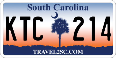 SC license plate KTC214