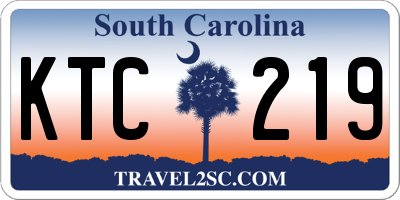 SC license plate KTC219