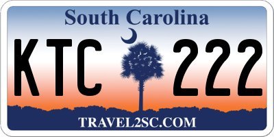SC license plate KTC222
