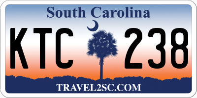 SC license plate KTC238