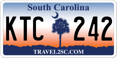 SC license plate KTC242